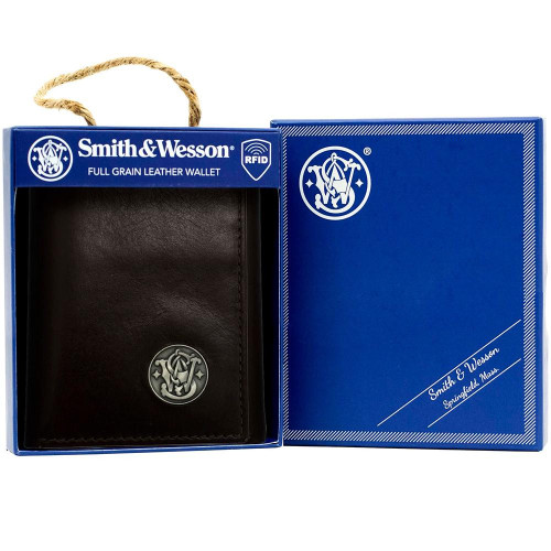 Smith & Wesson Tri-Fold Wallet Brown