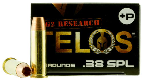 G2 Research G00618 Telos  38Special+P 105gr Fracturing Copper Hollow Point 20 Per Box/25 Case
