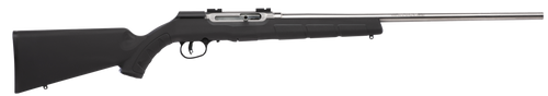 Savage Arms 47216 A22 FSS Full Size 22 LR 10+1 22" Matte Sporter Barrel, Matte Drilled & Tapped Stainless Steel Receiver, Matte Black Fixed Synthetic Stock, Right Hand