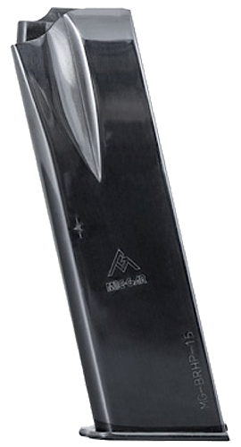 Mec-Gar MGBRHP15N Standard 15rd 9mm Luger Fits Browning Hi-Power/Springfield SA-35, Nickel Carbon Steel