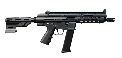ATI GERGGSG933 GSG-9 9mm Luger 33+1 7.90" Black Threaded Barrel, Black Aluminum Receiver w/Picatinny Rail, M-LOK Handguard, Black Pistol Brace, Black Polymer Grip, Ambidextrous
