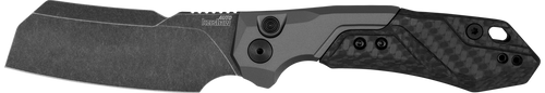 Kershaw 7850 Launch 14 Automatic 3.38" Cleaver Plain Black Oxide Blackwash CPM 154 SS, Blade Black Anodized Aluminum/Carbon Fiber Handle