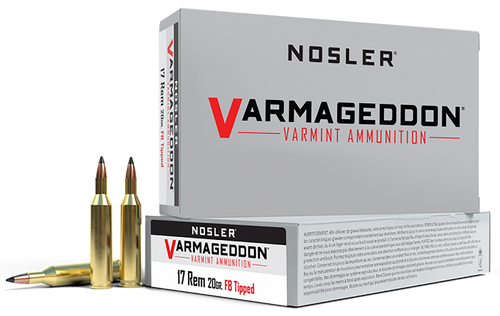 Nosler 65105 Varmageddon  17Rem 20gr Flat Base Tipped 20 Per Box/20 Case