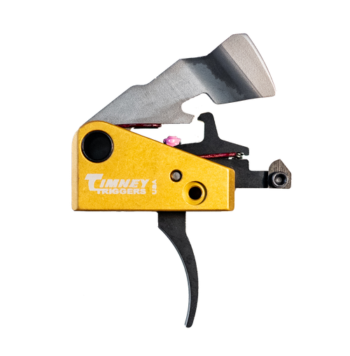 Timney Triggers 691S Featherweight  Single-Stage Curved Trigger with Black/Gold Finish for FN SCAR17