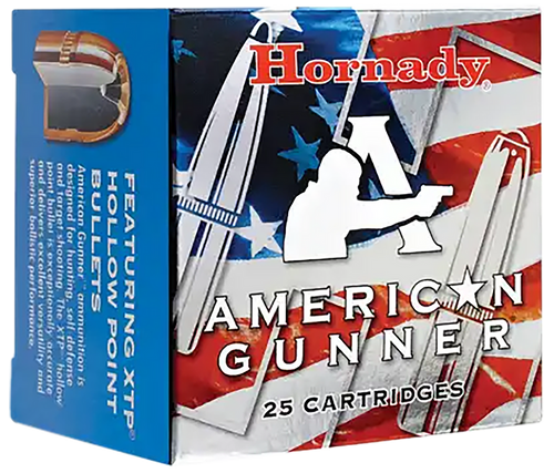 Hornady 90244 American Gunner  9mmLuger 115gr Hornady XTP Hollow Point 25 Per Box/10 Case