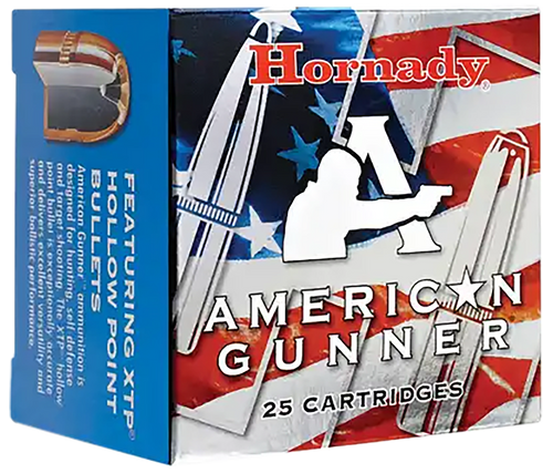 Hornady 90244 American Gunner  9mmLuger 115gr Hornady XTP Hollow Point 25 Per Box/10 Case