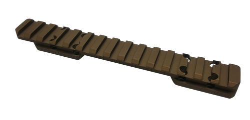 Talley PL0SB735 Picatinny Rail  Smoked Bronze Cerakote 0.425" Front/0.500" Rear Fits X-Bolt Long Action 0 MOA