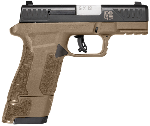 Diamondback DB0300P061 AM2  Sub-Compact Frame 9mm Luger 17+1, 3.50" Stainless Steel Barrel, Black Nitride Serrated Stainless Steel Slide, Flat Dark Earth Polymer Frame w/Picatinny Rail & Polymer Grip