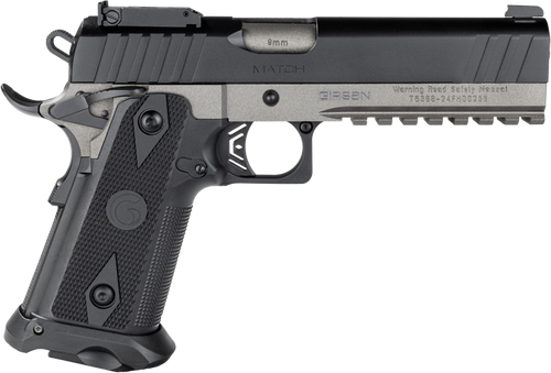 Girsan 395029 Witness2311  9mm Luger 20+1 5" Black Steel Barrel, Black Serrated Steel Slide, Black Polymer Frame w/Beavertail & Picatinny Rail, Black Checkered Polymer Grip, Ambidextrous