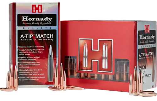 Hornady 3729 A-Tip Match 375 Cal .375 390 gr A Tip Match 25 Per Box/ 10 Case