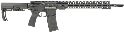 Patriot Ordnance Factory 01644 Minuteman Direct Impingement 5.56x45mm 30+1 16.50" Nitride Treated Threaded Barrel, Black Hard Coat Anodized Receiver, Synthetic 6 Position MFT Minimalist Stock