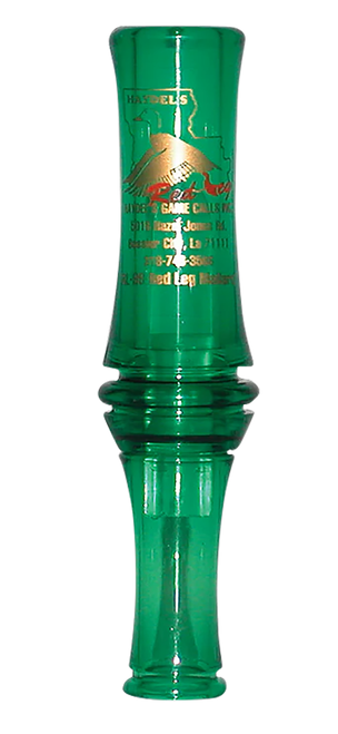 Haydel's Game Calls RL99 "Redleg" Mallard  Open Call Double Reed Mallard Sounds Attracts Ducks Green Plastic