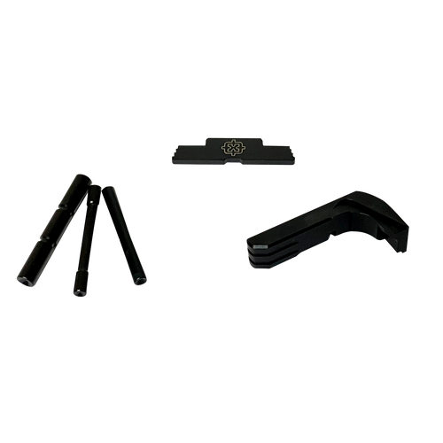 Cross Armory CRG5OKBK 3 Piece Kit  Extended Compatible w/ Glock 17/19/26/34 Gen5 Black Steel/Aluminum