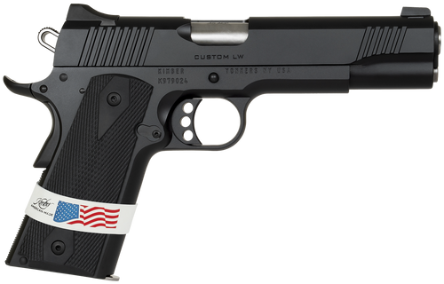 Kimber Mfg, Inc 3000500 Custom LW Liberty 45 ACP 7+1 5" Stainless Match Grade Barrel, KimPro Black Serrated Steel Slide, KimPro Black Aluminum Frame w/Beavertail, ANKA Grip