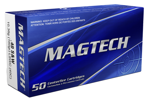 Magtech 40C Range/Training  40S&W 160gr Lead Semi Wadcutter 50 Per Box/20 Case