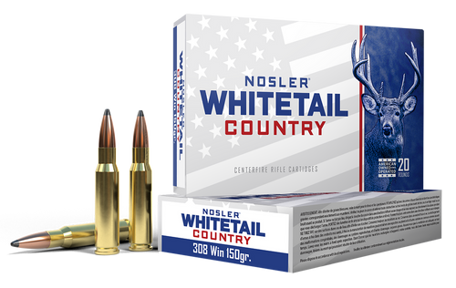 Nosler 40128 Whitetail Country  308Win 150gr 20 Per Box/10 Case