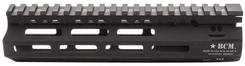 BCM MCMR8556BLK BCMGunfighter MCMR 8" M-LOK, Free-Floating Style Made of Aluminum with Black Anodized Finish for AR-Platform