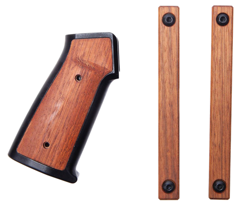 Sharps Bros SBARG01 AR-15 Grip Set Black Cerakote 6061-T6 Aluminum Frame w/Brazilian Cherry Inserts