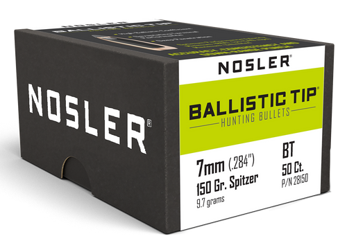 Nosler 28150 Ballistic Tip  7mm 150gr Spitzer 50/Box