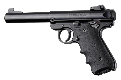 Hogue 79000 Rubber Grip  Black with Finger Grooves for Ruger Mark IV