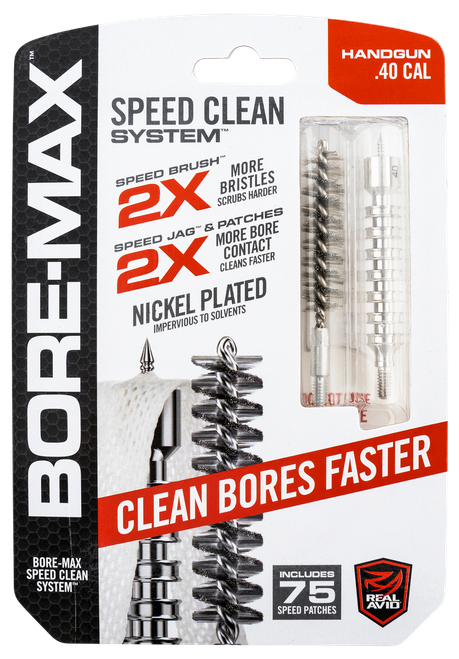 Real Avid AVBMSET40 Bore-Max Speed Clean Upgrade Set 40 Cal Pistol