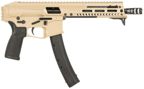 Patriot Ordnance Factory 01926 Phoenix  9mm Luger 35+1 8", Flat Dark Earth Rec/M-LOK Handgaurd, Black MFT Grip, Picatinny Stock Adapter, Muzzle Brake, Includes Hand Stop