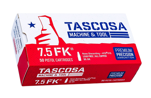 Tascosa Ammunition TMTAMMOF5   7.5FK 95gr Hollow Point 50 Per Box/12 Case