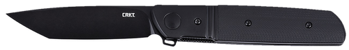 CRKT 5720K Bamboozled  3.31" Folding Tanto Plain Black Oxide D2 Steel Blade, Black G10/SS Handle
