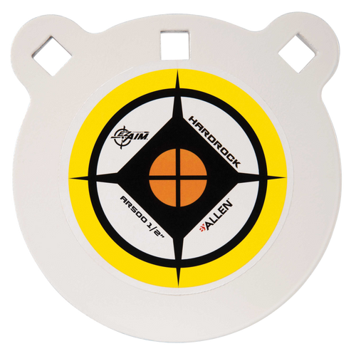 EZ-Aim 15597 Hardrock  6" AR500 Steel Gong Shooting Target .50" Thickness White / Yellow / Black