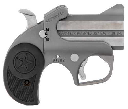 Bond Arms BARN Roughneck  38 Special/357 Mag 2 Shot 2.50" Rough Matte Stainless Steel Barrel & Frame, Black Rubber Grips