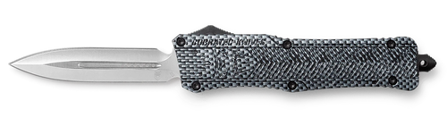 CobraTec Knives LCFCTK1LDNS CTK-1  Large 3.75" OTF Drop Plain D2 Steel Blade/Carbon Fiber Aluminum Handle Features Glass Breaker Includes Pocket Clip