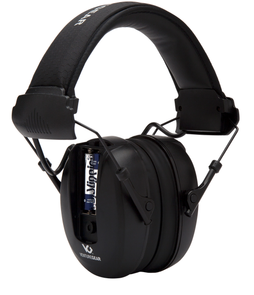 Pyramex VGPME10 Venture Gear Clandestine Electronic Muff 24 dB Over the Head Black Adult 1 Pair