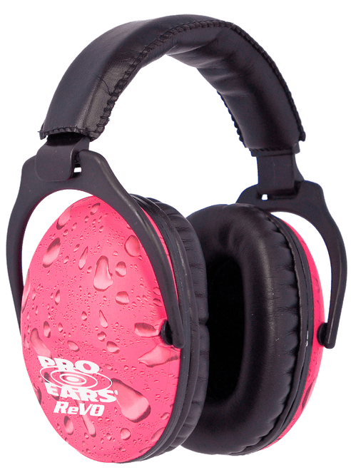 Pro Ears PE26UY016 ReVO Passive Muff 26 dB Over the Head Black w/Pink Rain Pattern Youth 1 Pair