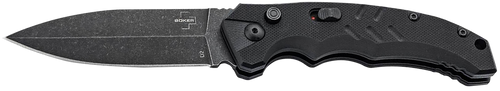 Boker 01BO796 Intention II  3.35" Folding Dagger Plain D2 Steel Blade Black G10 Handle