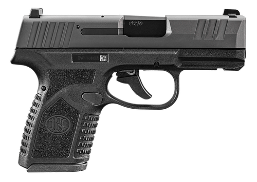 FN 66101412 Reflex  Micro-Compact Frame 9mm Luger 10+1, 3.30" Black Target Crown Steel Barrel, Black PVD Serrated Steel Slide & Polymer Frame w/Picatinny Rail, Ambidextrous