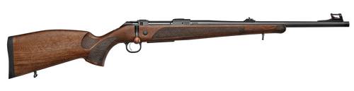CZ-USA 07309 600+ Lux 300 Win Mag 3+1 24" Black Nitride Threaded Barrel, Black Nitride Steel Drilled & Tapped Receiver, Walnut Fixed Stock