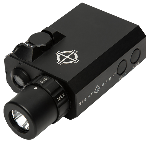 Sightmark SM25012 LoPro Mini Combo Flashlight and Green Laser Sight  Matte Black 300 Lumens White LED