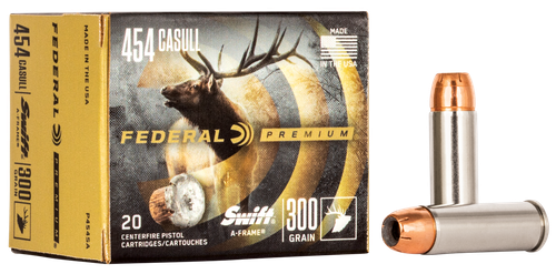 Federal P454SA Premium  454Casull 300gr Swift A Frame 20 Per Box/10 Case