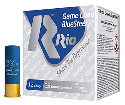 Rio Ammunition GLBS327 Game Load BlueSteel  12Gauge 2.75" 1 1/8oz 7Shot 25 Per Box/10 Case