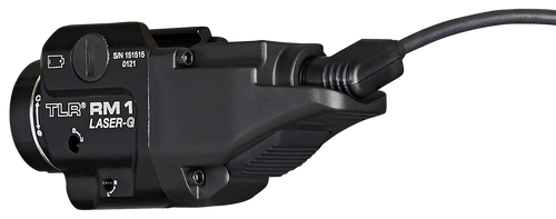 Streamlight 69443 TLR-1 RM w/Laser Black Anodized Aluminum, 500 Lumens White LED Bulb/Green Laser, 210 Meters Beam, Picatinny Rail Mount