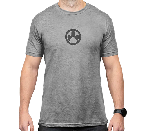 Magpul MAG1115-041-L Go Bang Parts  Stone Gray Heather Cotton/Polyester Short Sleeve Large