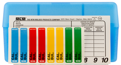 MTM Case-Gard RM5024 Case-Gard R-50 Multi-Caliber Clear Blue Polypropylene 50rd
