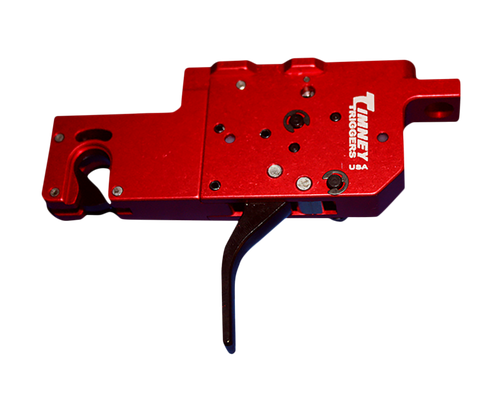Timney Triggers 650ST RPR  Two-Stage Straight Trigger with 8 oz/1 lb Draw Weight & Black/Red Finish for Ruger Precision