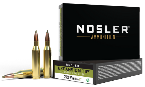 Nosler 40030 E-Tip Lead Free 243Win 90gr E Tip Lead Free 20 Per Box/10 Case