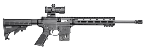 Smith & Wesson 12723 M&P15 Sport OR 22 LR 10+1  16.50" Carbon Steel Barrel, Adjustable 6 Position Stock, M&P100 4MOA Red/Green Dot, A2 Flash Hider, Functioning Charging Handle, 2 Position Safety