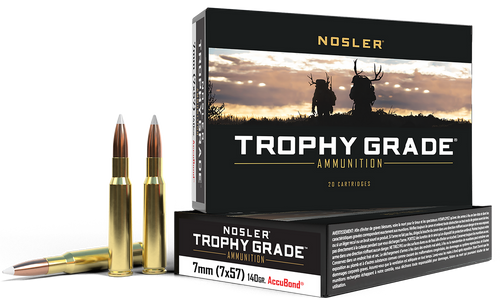 Nosler 47118 Trophy Grade  7x57mmMauser 140gr Nosler AccuBond 20 Per Box/10 Case