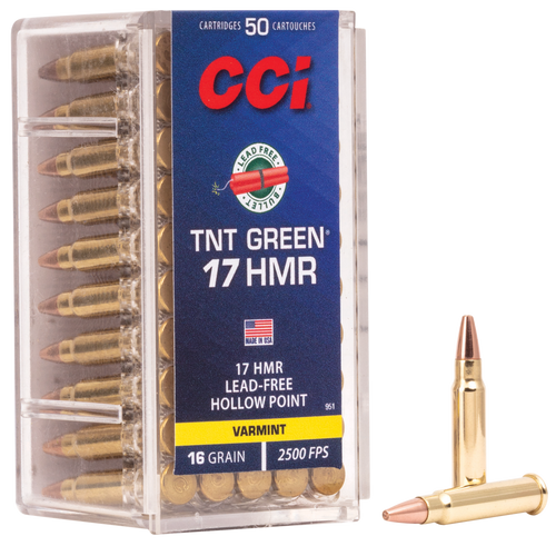 CCI 951 TNT Green  17HMR 16gr Speer TNT Green Hollow Point 50 Per Box/40 Case