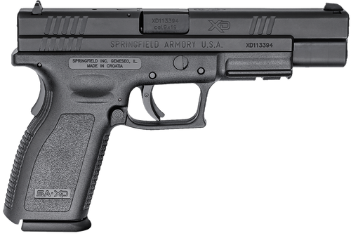 Springfield Armory XD9401 XD Tactical *CA Compliant 9mm Luger 10+1, 5" Black Melonite Steel Barrel, Black Melonite Long/Serrated Steel Slide, Black Polymer Frame w/Picatinny Rail