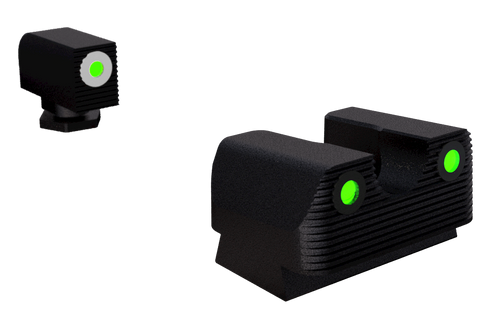Rival Arms RA2B231G Night Sights for G42/G43/G48  Green Tritium White Outline Front Sight-Green Tritium Black Outline Rear Sight