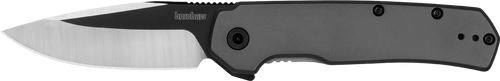 Kershaw 1411 Thermal  EDC 2.95" Folding Drop Point Plain Black Oxide w/Satin Grinds 8Cr13MoV SS Blade, Gray PVD Stainless Steel Handle, Includes Pocket Clip